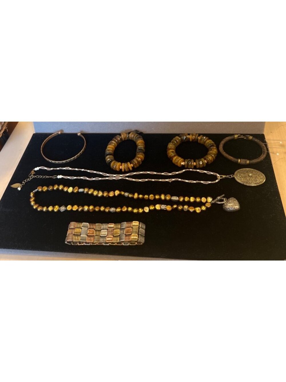 Mixed copper tones boho Jewelry Collection  Beaded Necklaces Bracelets & Lockets